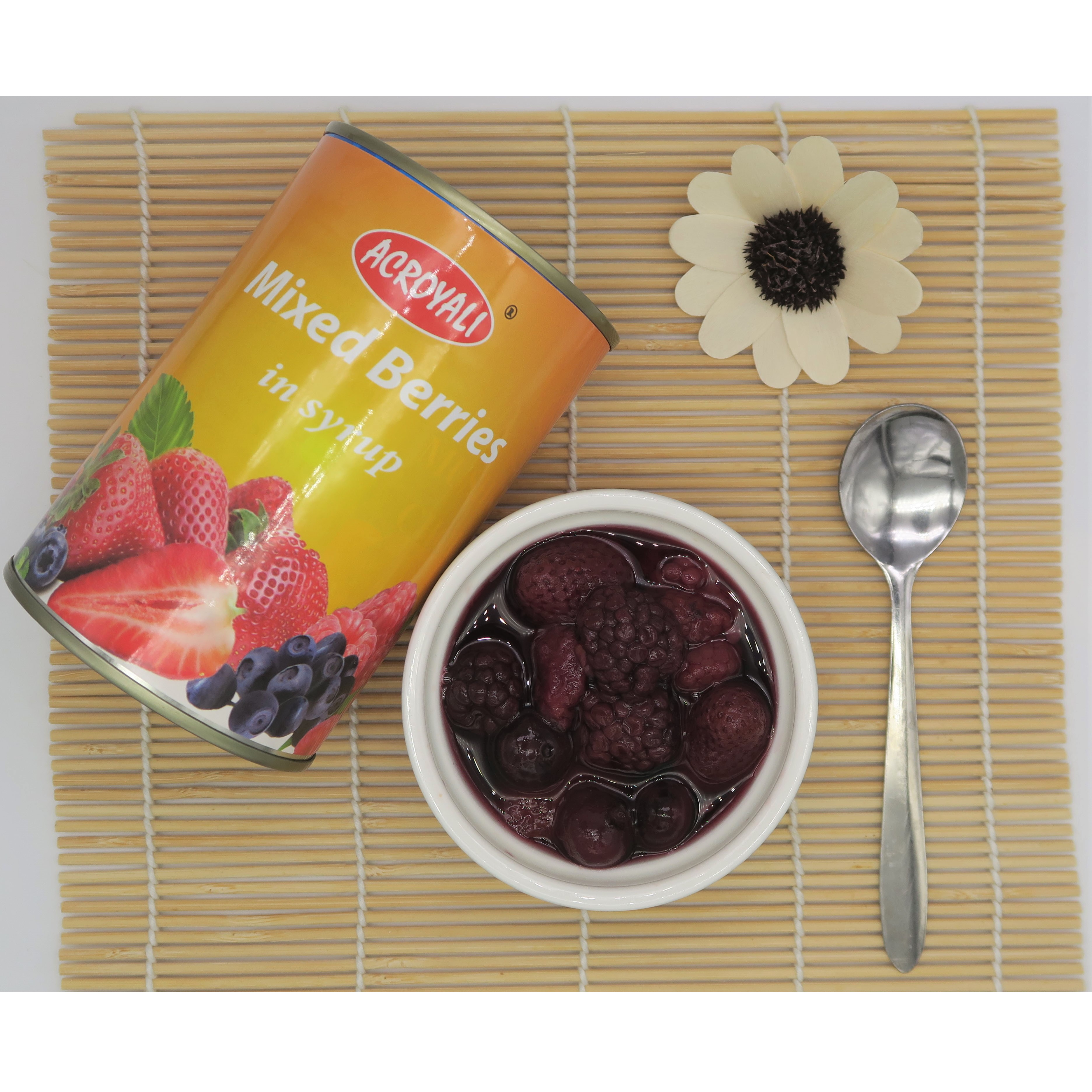 Canned mixed berries