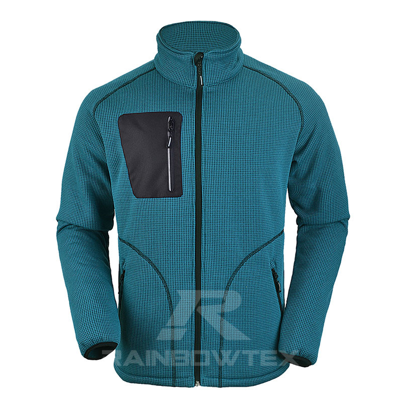 Jacquard Check Fleece Jacket