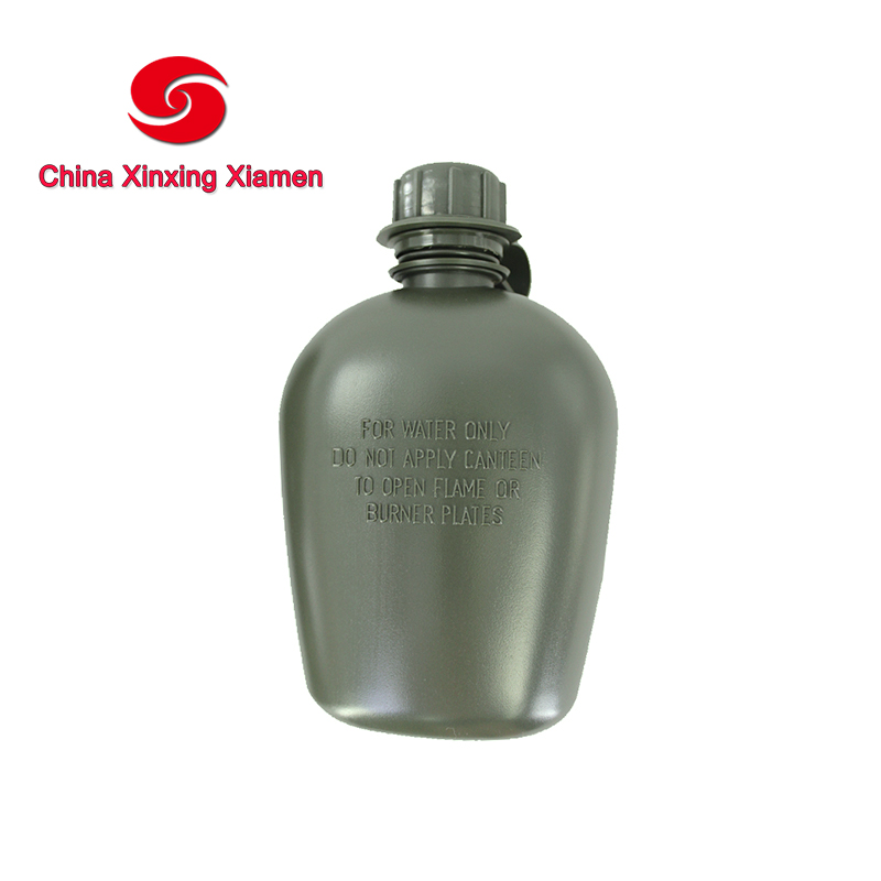 Army Olive Green Plastic Water Canteen Bottle