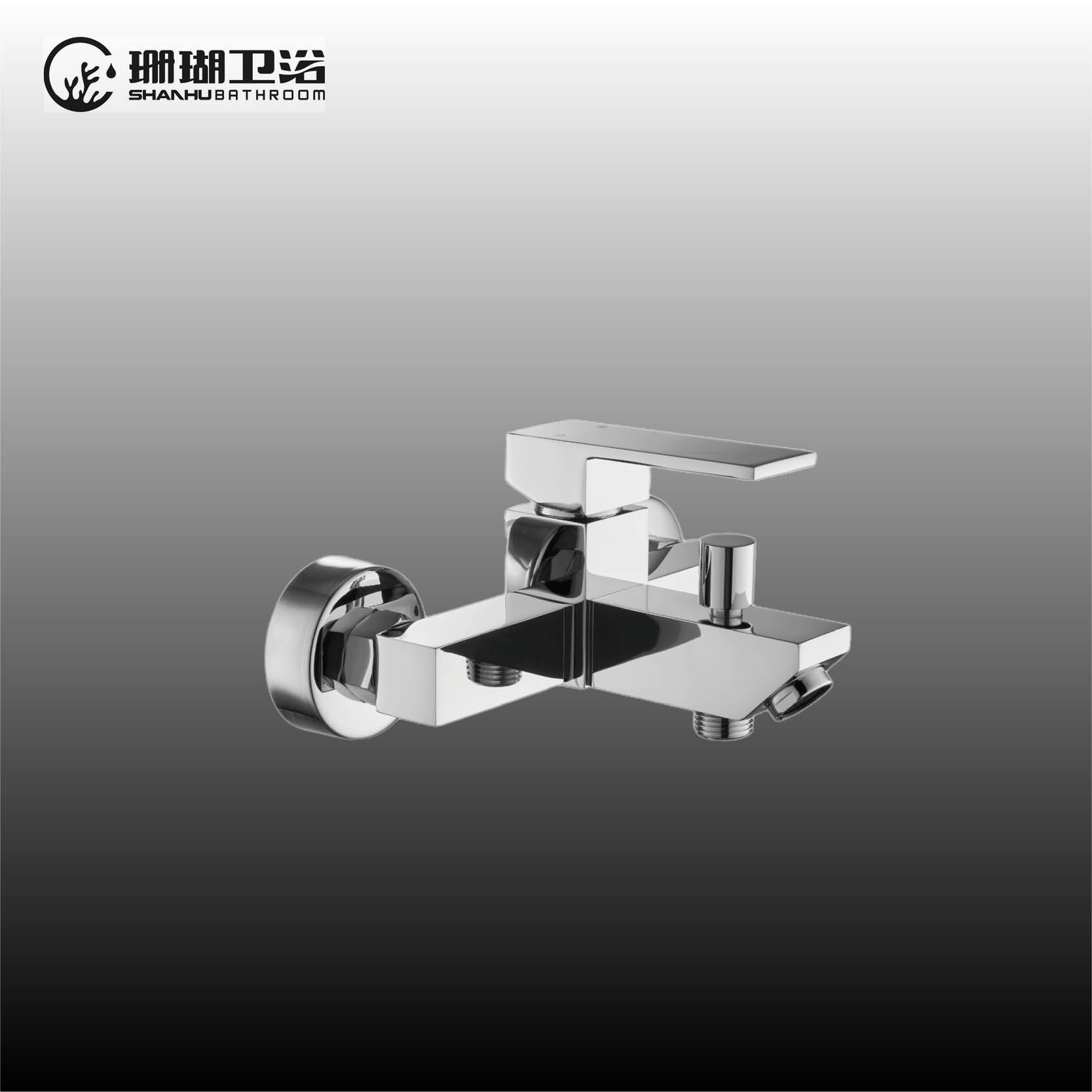 Single lever monobloc wall-mounted bath / shower mixer