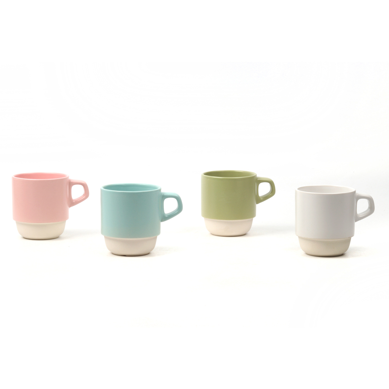 Stock stoneware color glaze mug