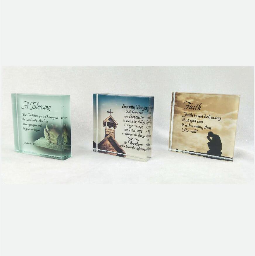 Glass Message Block