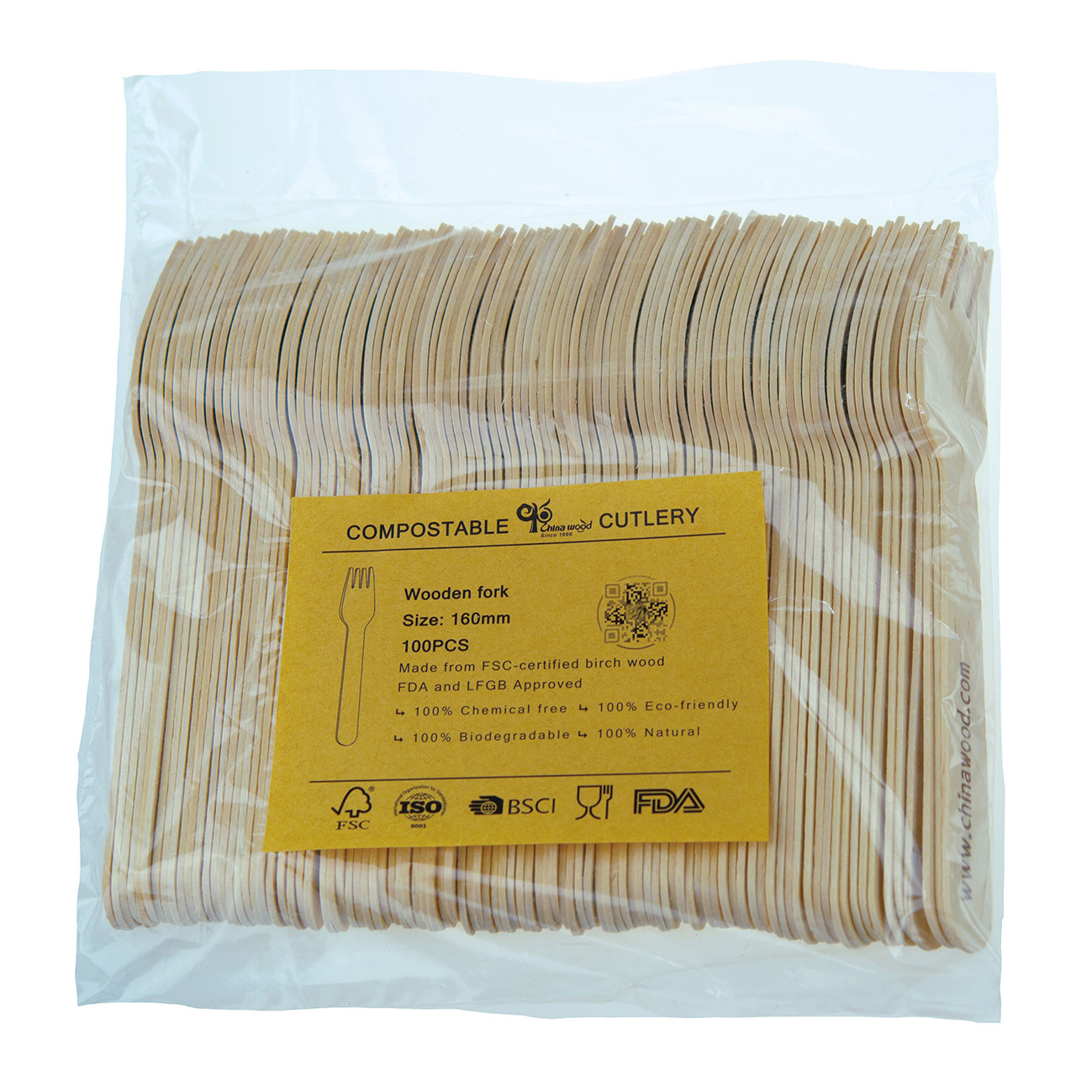 Disposable wooden cutlery