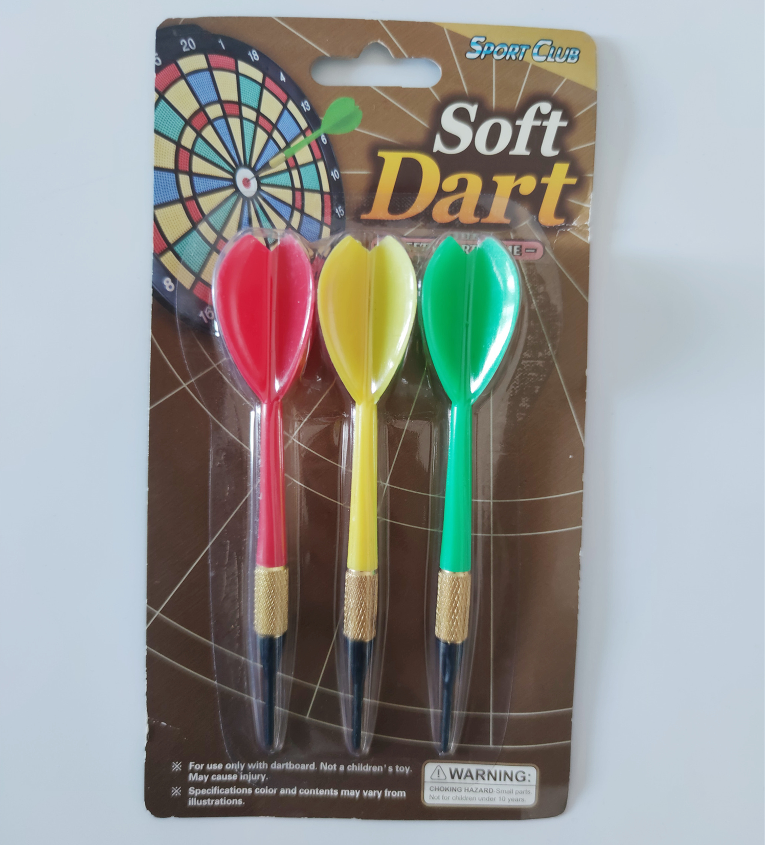 3pcs brass plated soft tips safety darts