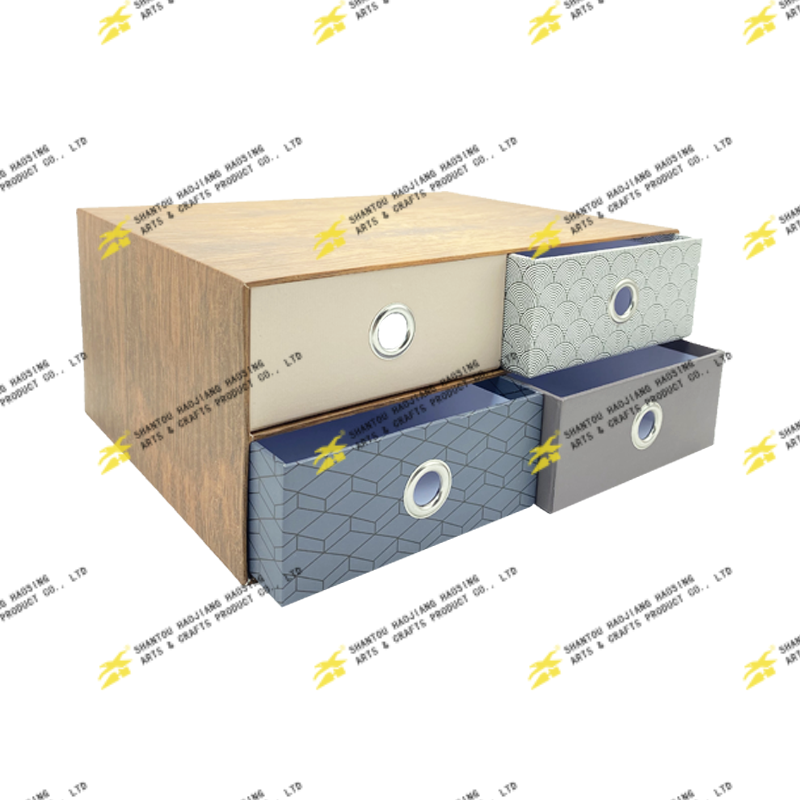Rectangle Drawer Box With Round Metal Hole