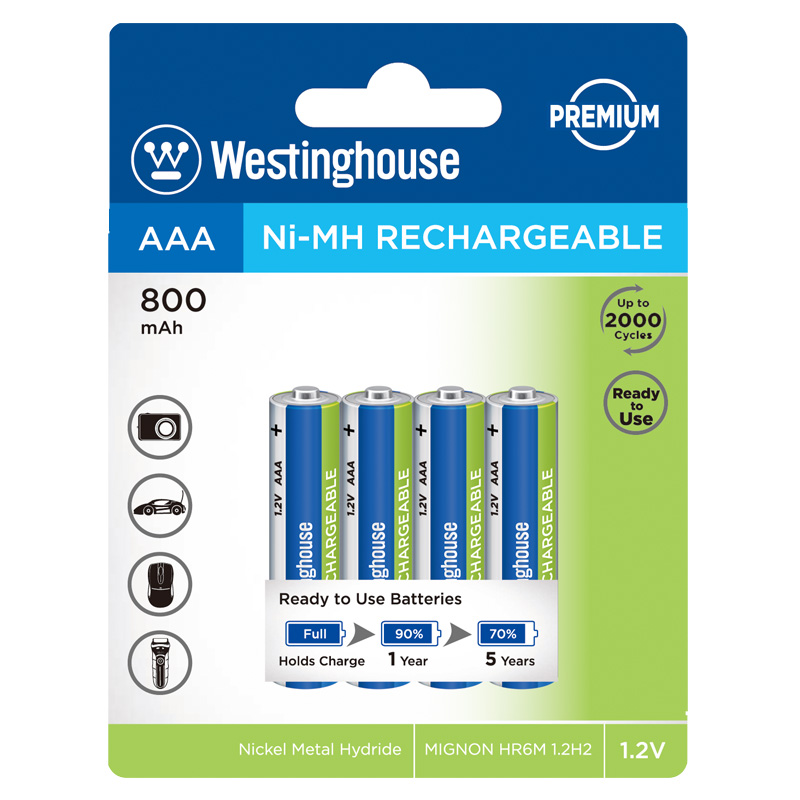NH Rechargeable Batteries WZ-FS-NH-AAA800BP4AR