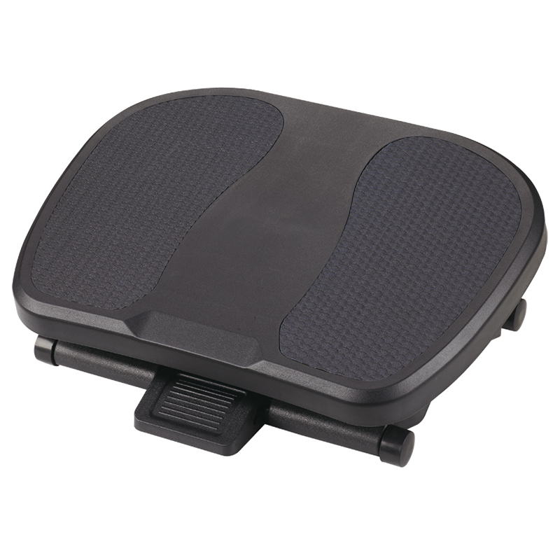 Footrest foot rest with ergonomic design plastic material angle height adjustable