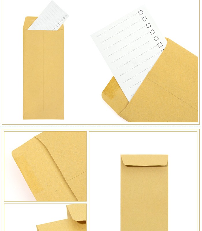 "Plain cowhide envelope" ，"enveiope"