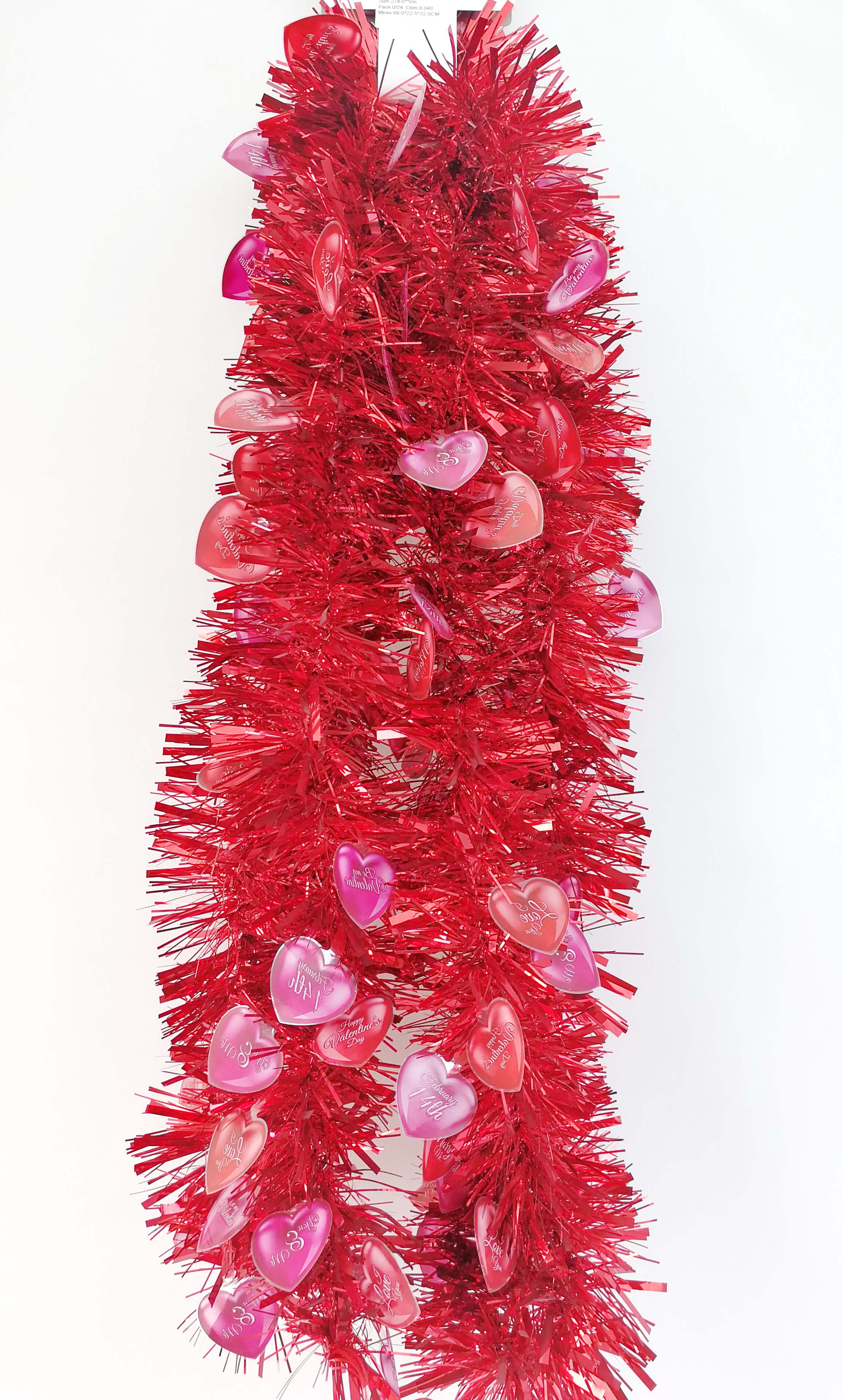 Valentine's tinsel garland