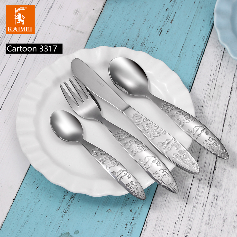 High Quality Stainless Steel Cutlery Set Stainless Steel Flatware Tableware Wholesale Children cutlery For Restaurant Hotel—Cartoon（3317）