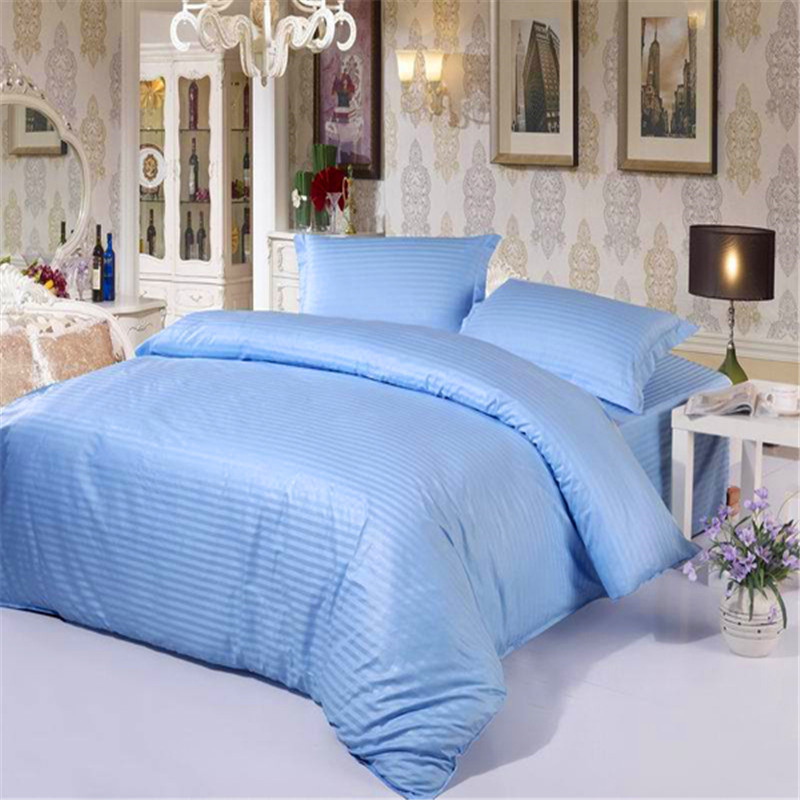 Hotel bed sheet fabric TC50/50 250T stripe fabric