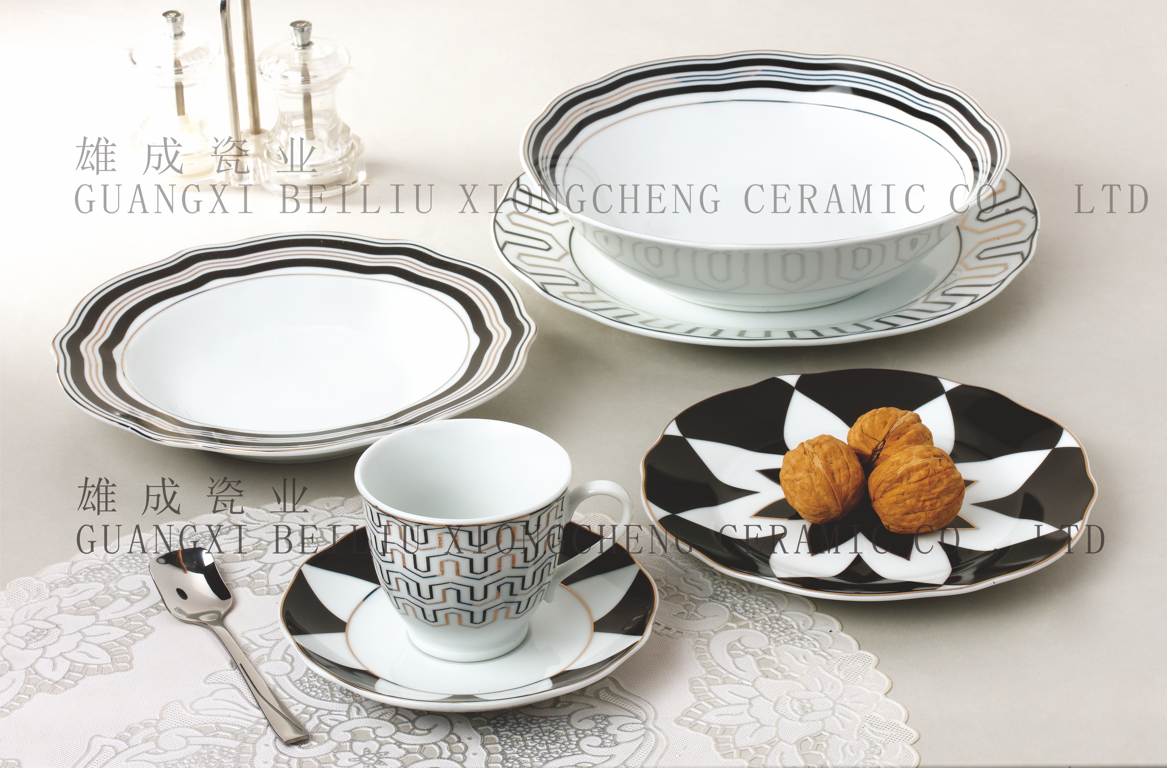 lotus shape 30pc dinner set