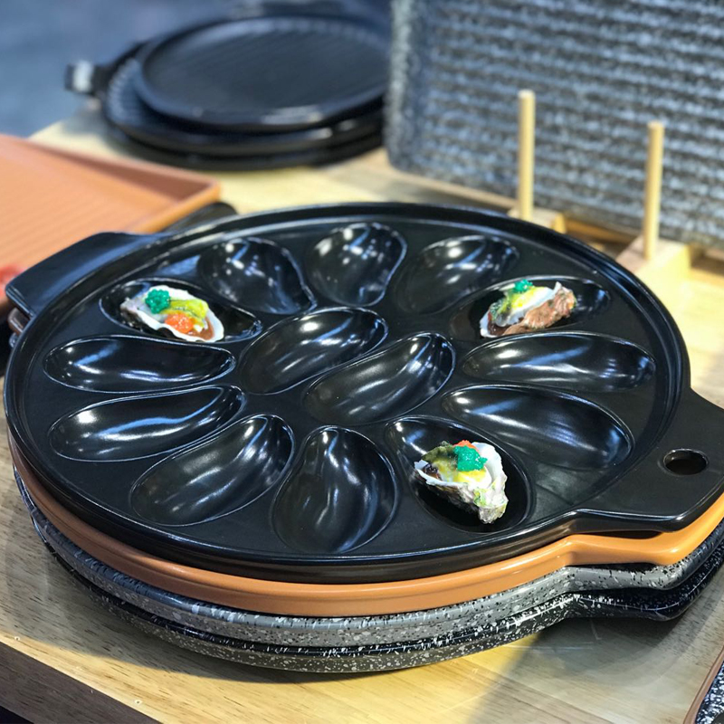 Ceramics fireproof BBQ baking dish barbecue flameware baking pan