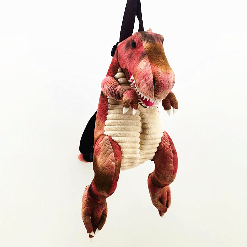 Dark red T-rex backpack