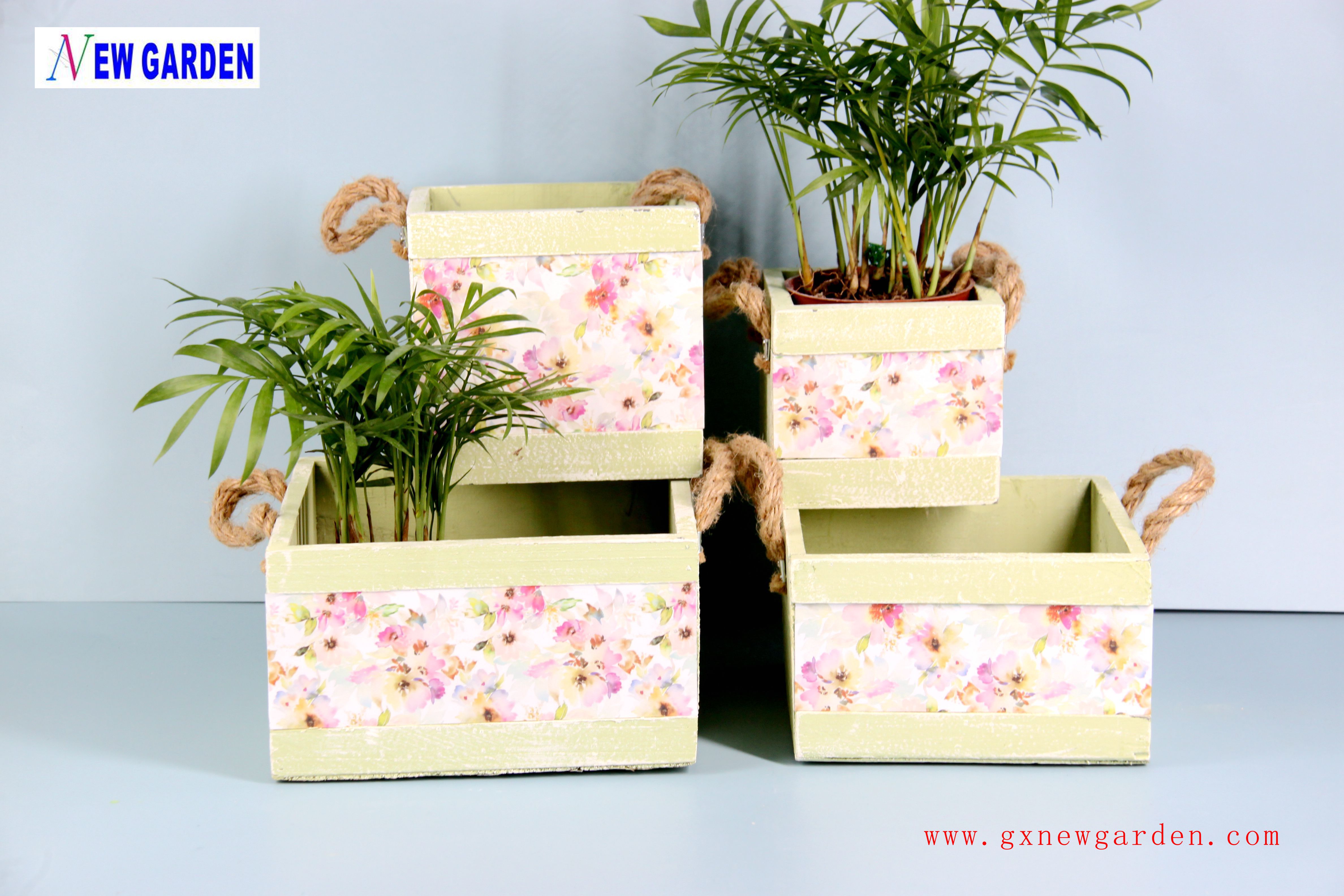 Wooden flower planter