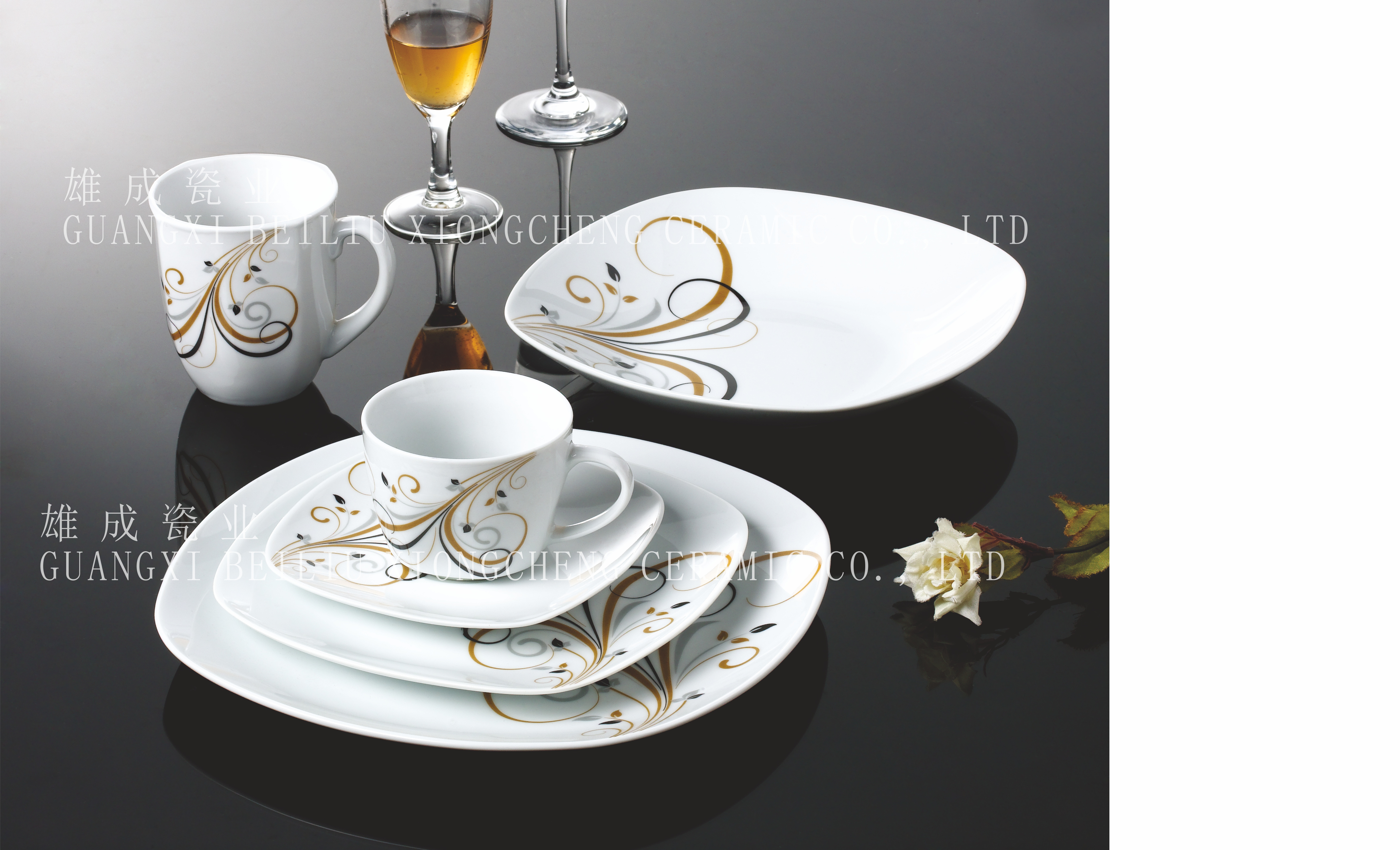 Square shape 30pc dinner set
