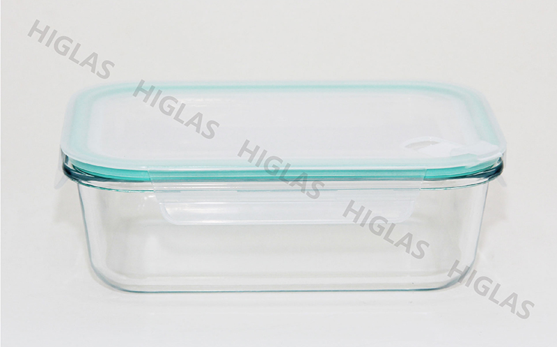 1.5l/1.0l/0.65l/0.3l Rect. Borosilicate Glass Food Container With Corner Vent Pp Lid