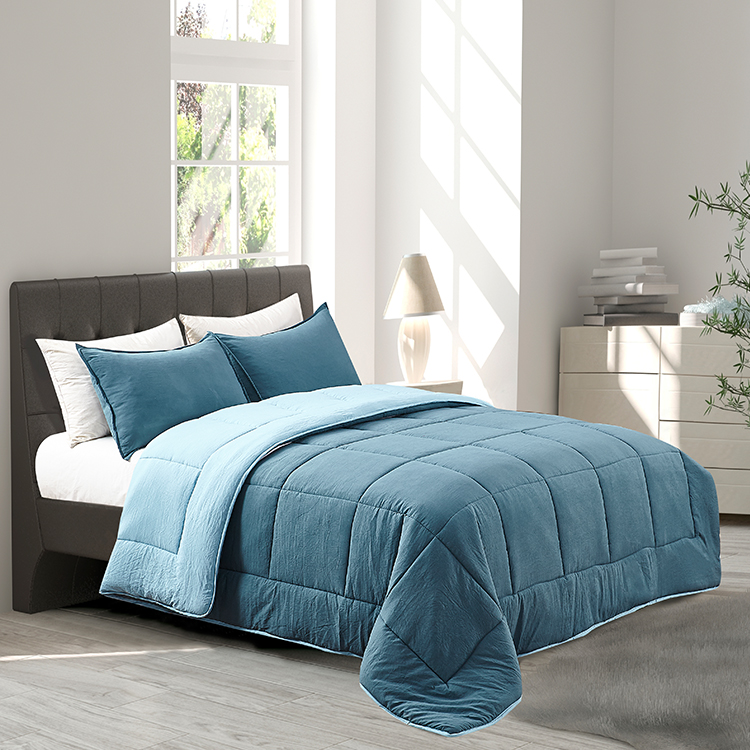 Washed microfiber comforter