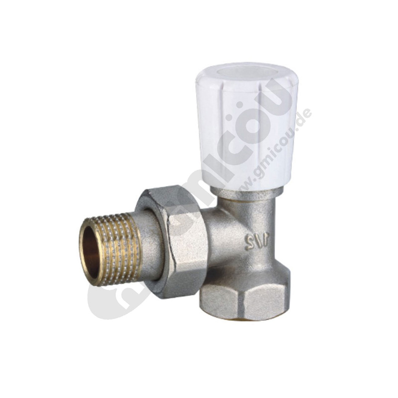 Angle manual thermostatic valve with female thread
