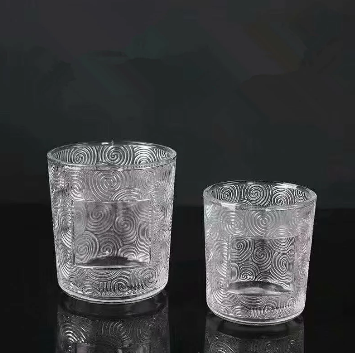 Hot-selling fine pattern decorative glass candle holder, glass votive candle holderfor wedding decoration