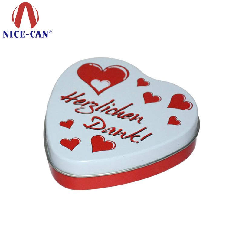 Heart Shaped Metal Gift Candy Chocolate Tin Boxes Case Cans for Valentine's Day