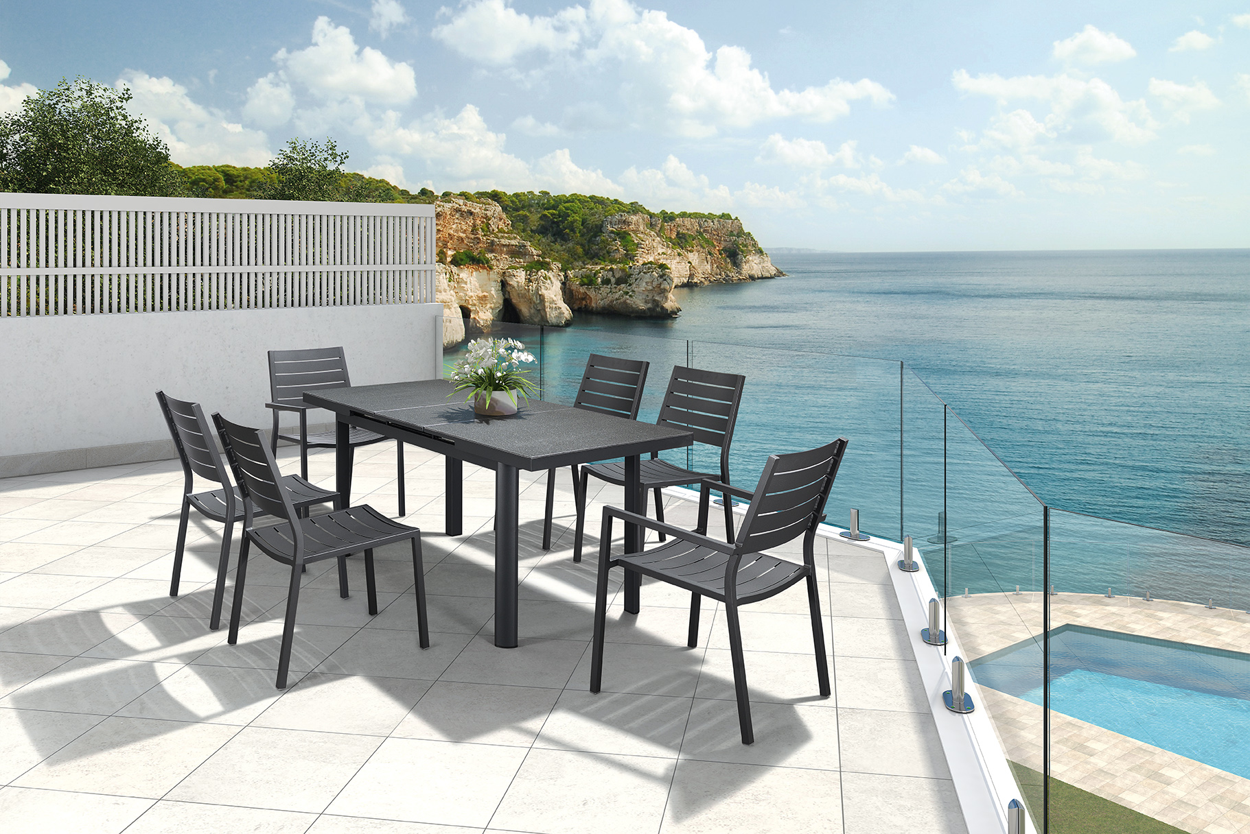 outdoor furniture alum.chair alum.table alum. sofa