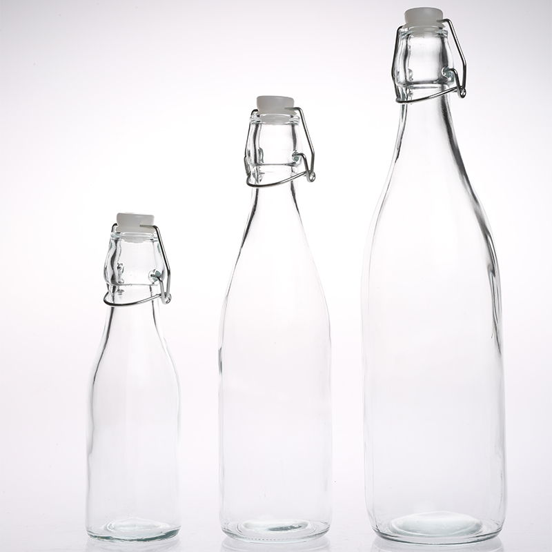 clip top glass bottle oil bottle