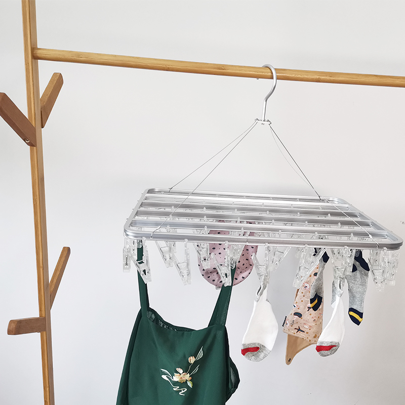 Multipurpose Aluminum socks clip hanger