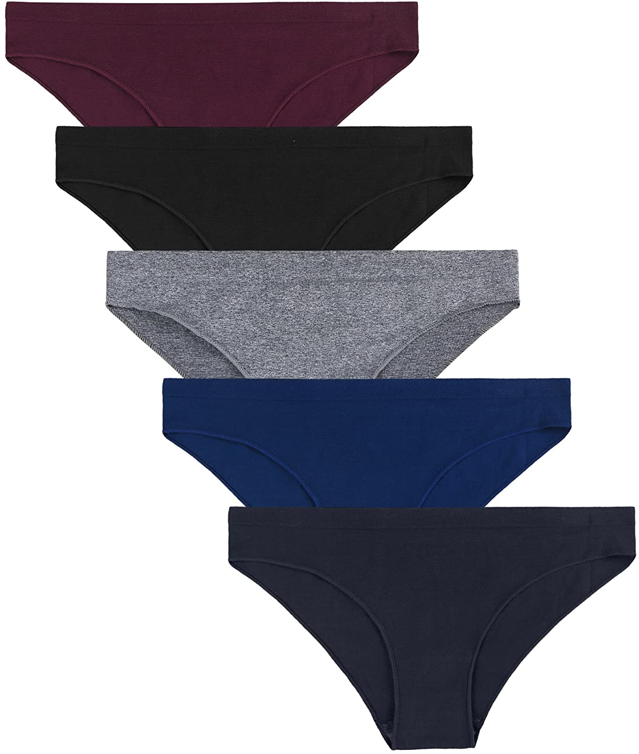 Women's Hipster Panties Seamless Low-Rise Cheekini Panty Soft Stretch Bikini Underwear