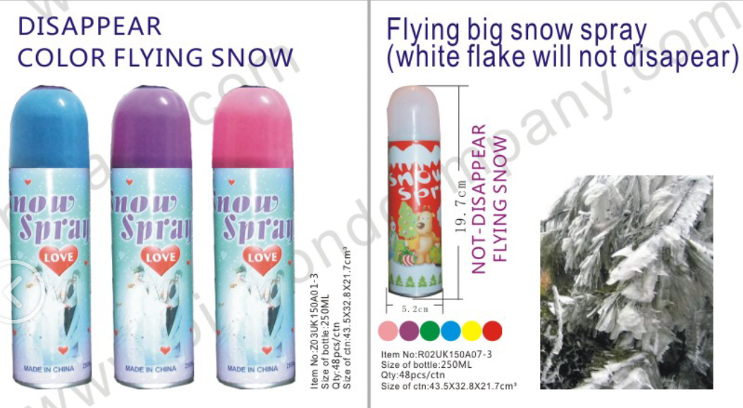 Snow spray