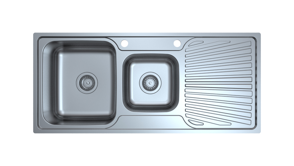 Stainless Steel Drop-in 1.5 Bowl Sink With Drainboard, R60