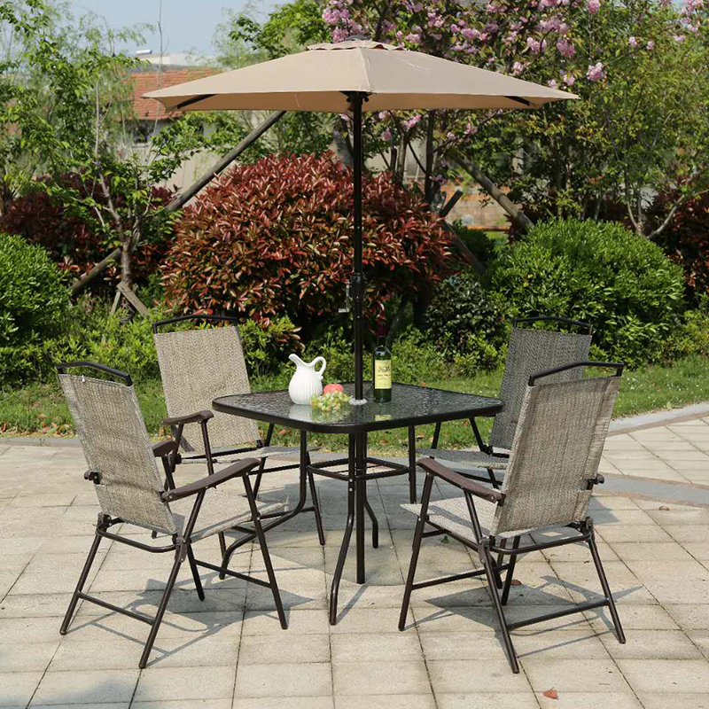 6pcs foldable chair dining set
