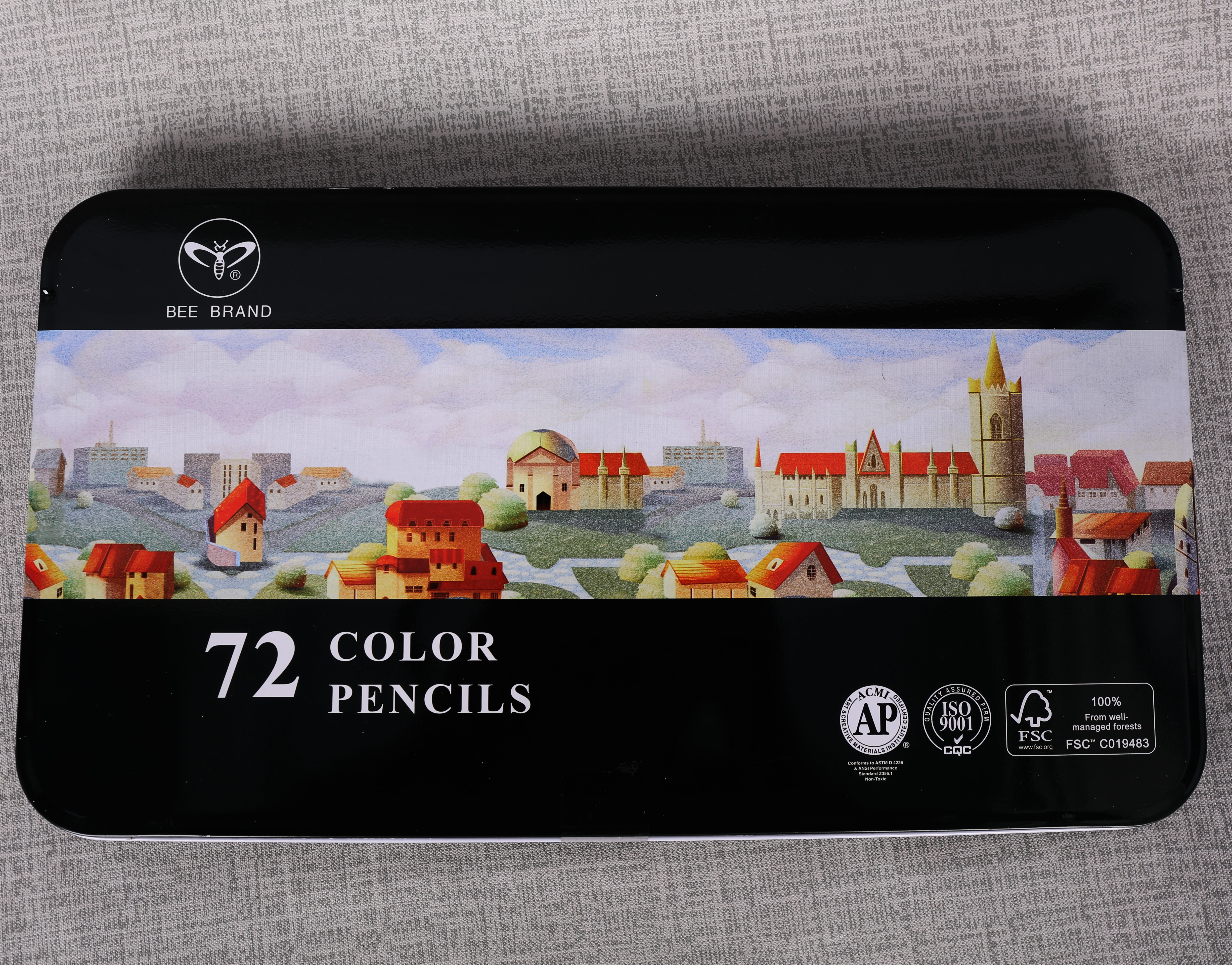 72 color pencil in the metal box