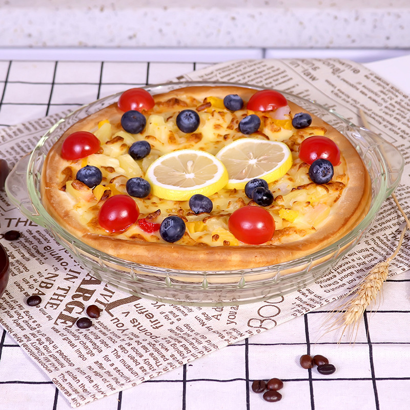 High borosilicate baking tray glass bakeware oven bakeware microwave oven baking tray