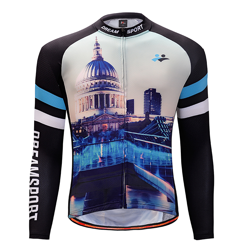 Custom Fashion Polyester Fabric Sublimation Printing Quick Dry Breathable Men Women Long Sleeve Cycling Jersey
