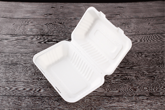 Sugarcane bagasse pulp disposable take-out dinner box