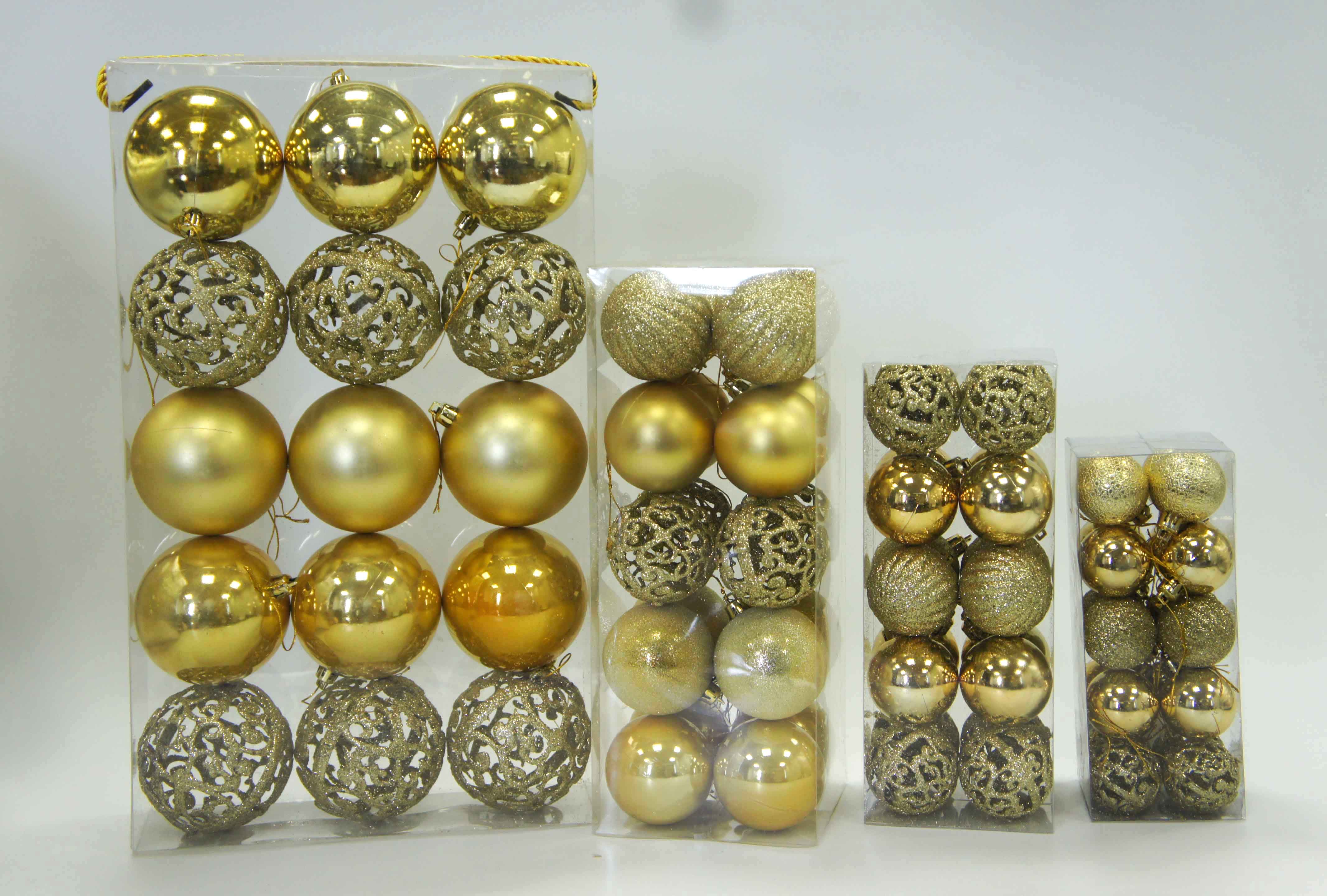 Gold hollowed-out package Christmas ball