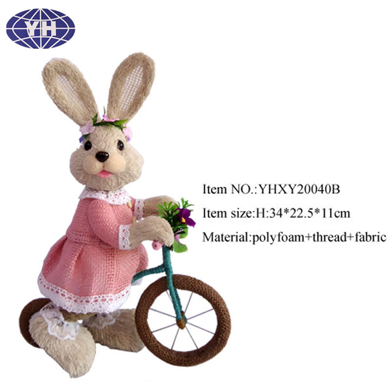 Easter decor,Home decor,crafts,decoration,bunny,riding bicycle girl