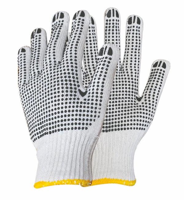 Double side PVC dots glove