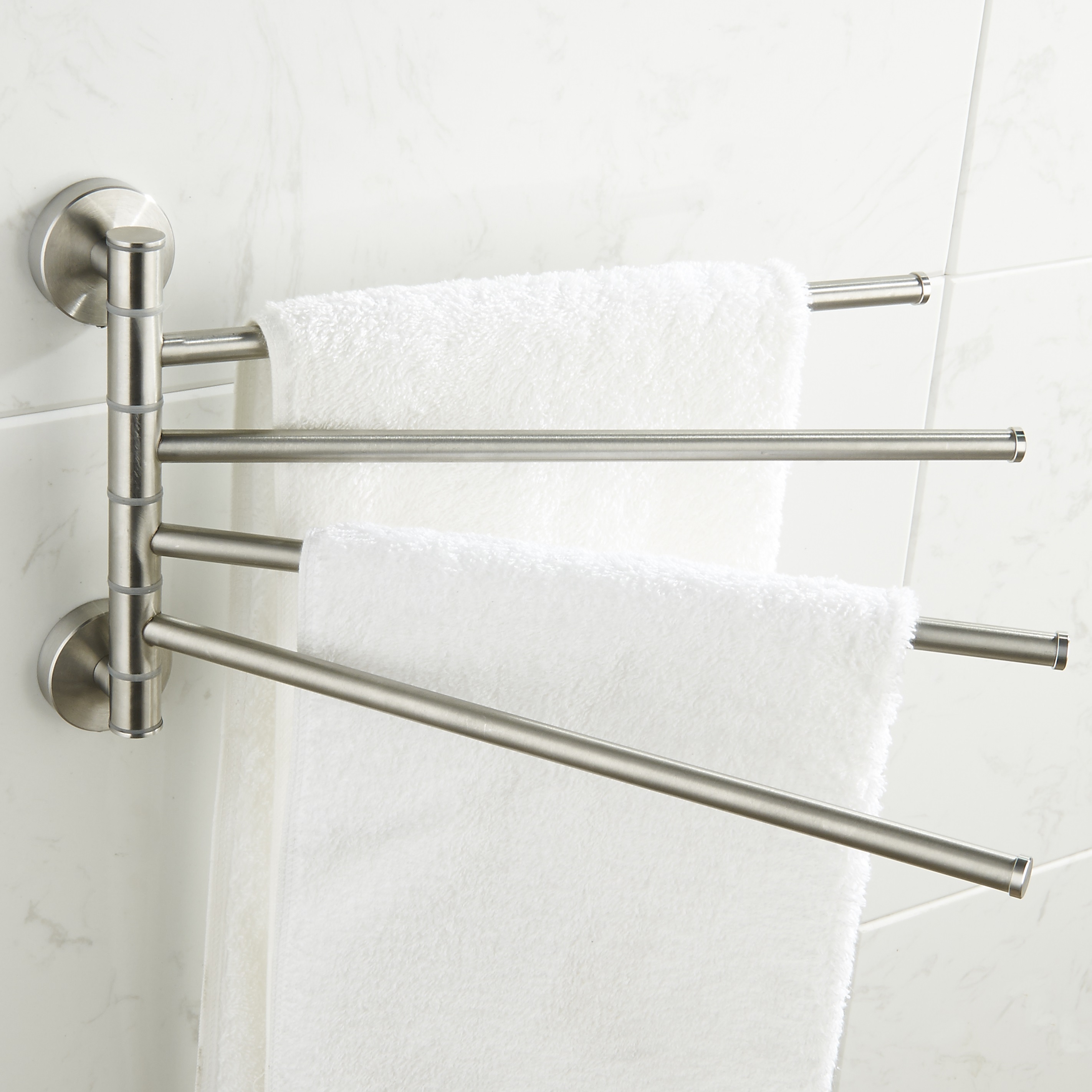 4 bars Towel Racks Bathroom brushed nickel stainless steel swivel Towel Bar
