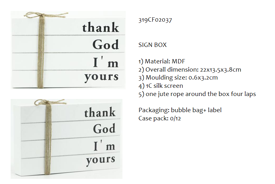 MDF sign box