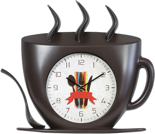 Wall clock; quartz clock; best sale; Kitchen clock; teacup; gift; creative clock;Arabic number