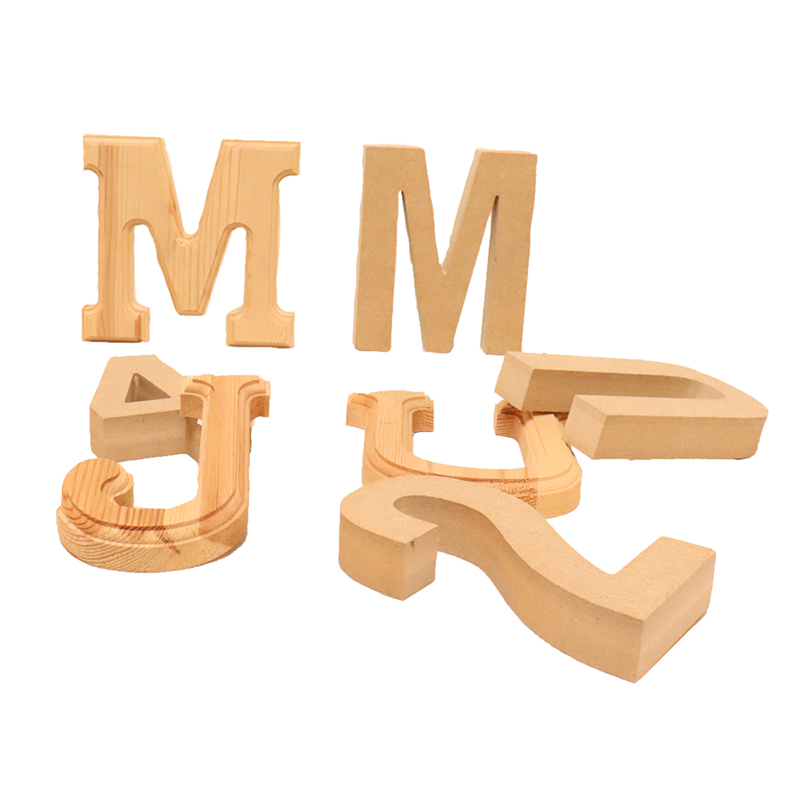 Wooden letters for home decor kids learning toy natural color letters