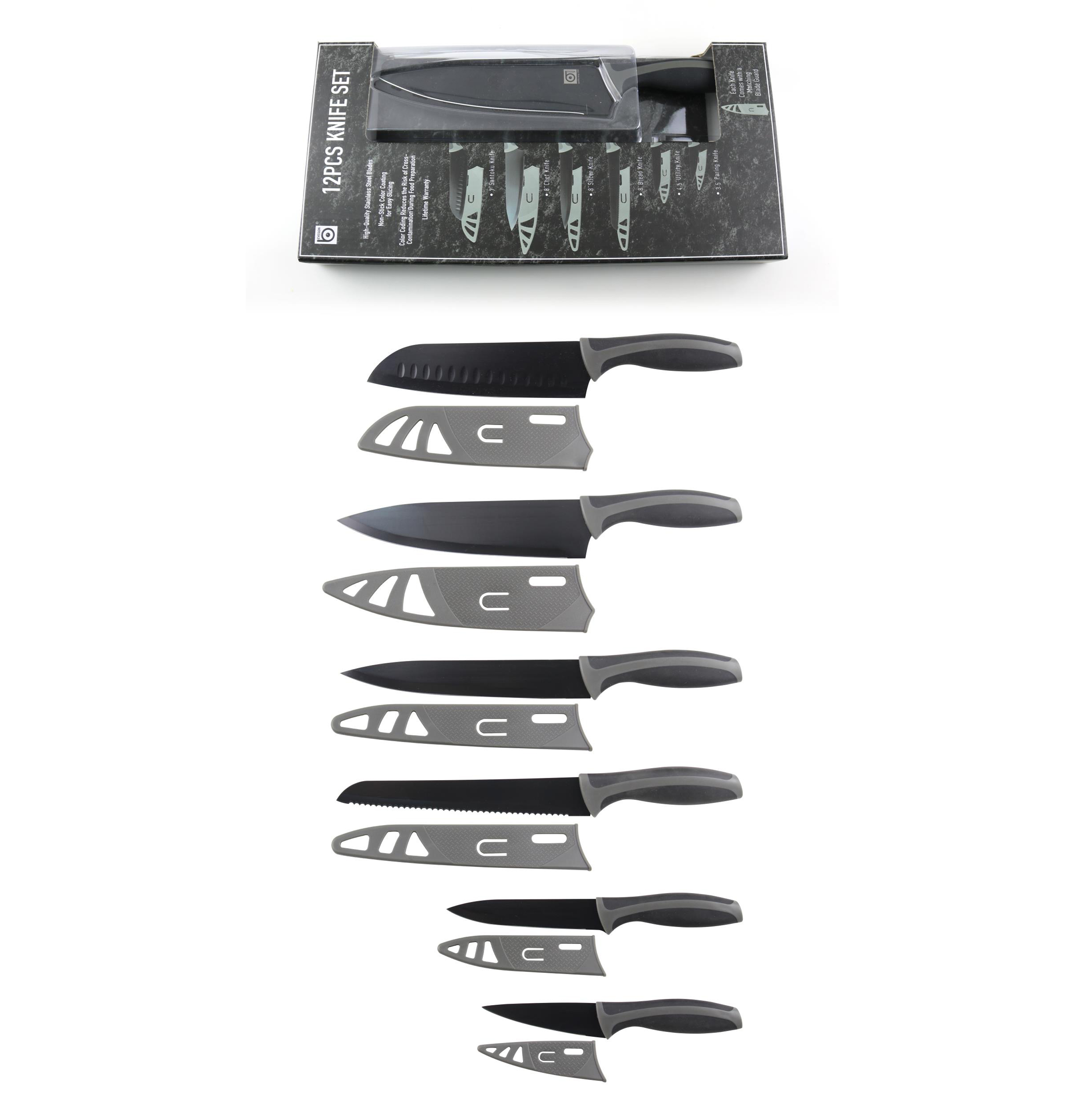 12pcs Knife Set with Sheath