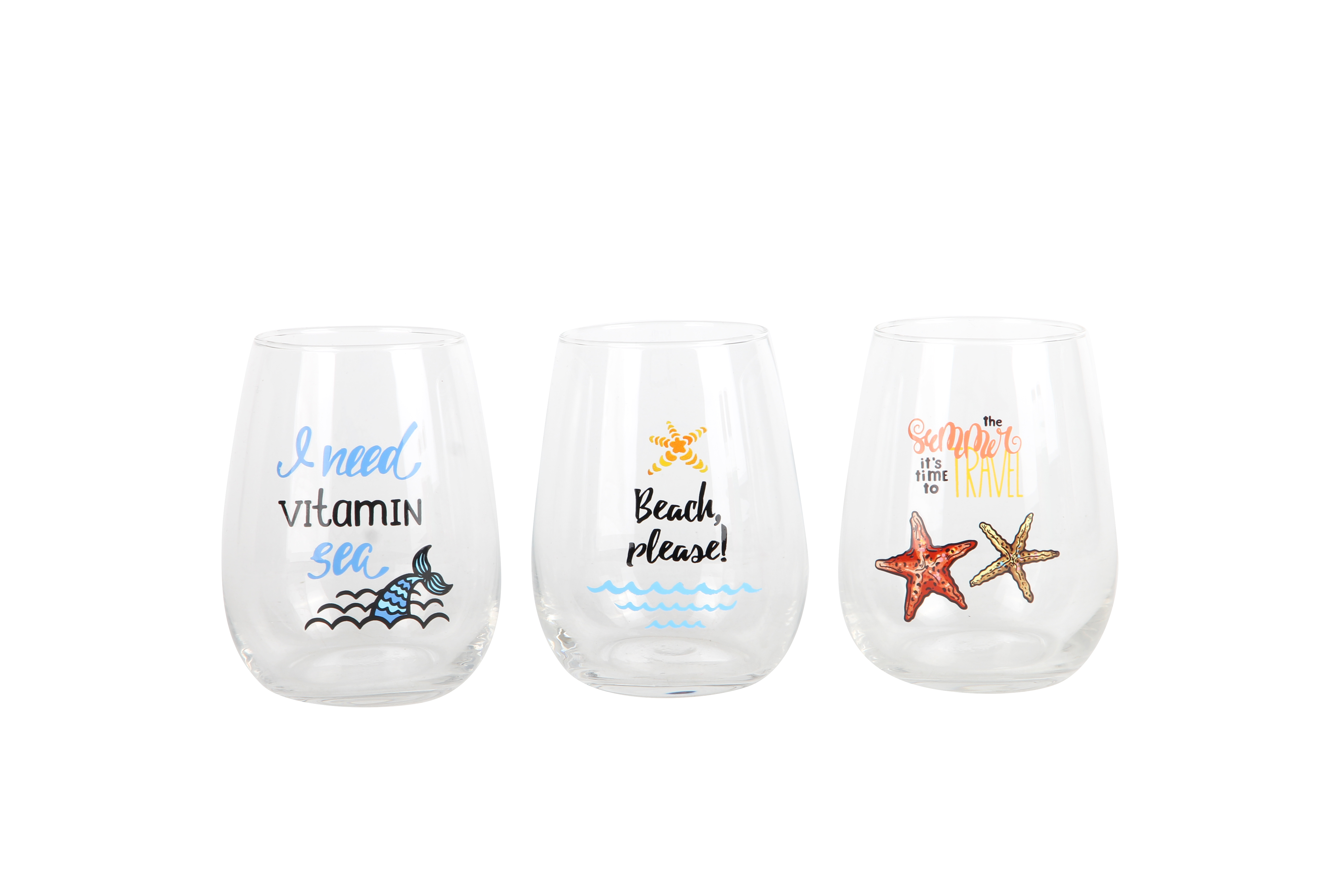 Stemless wine glass