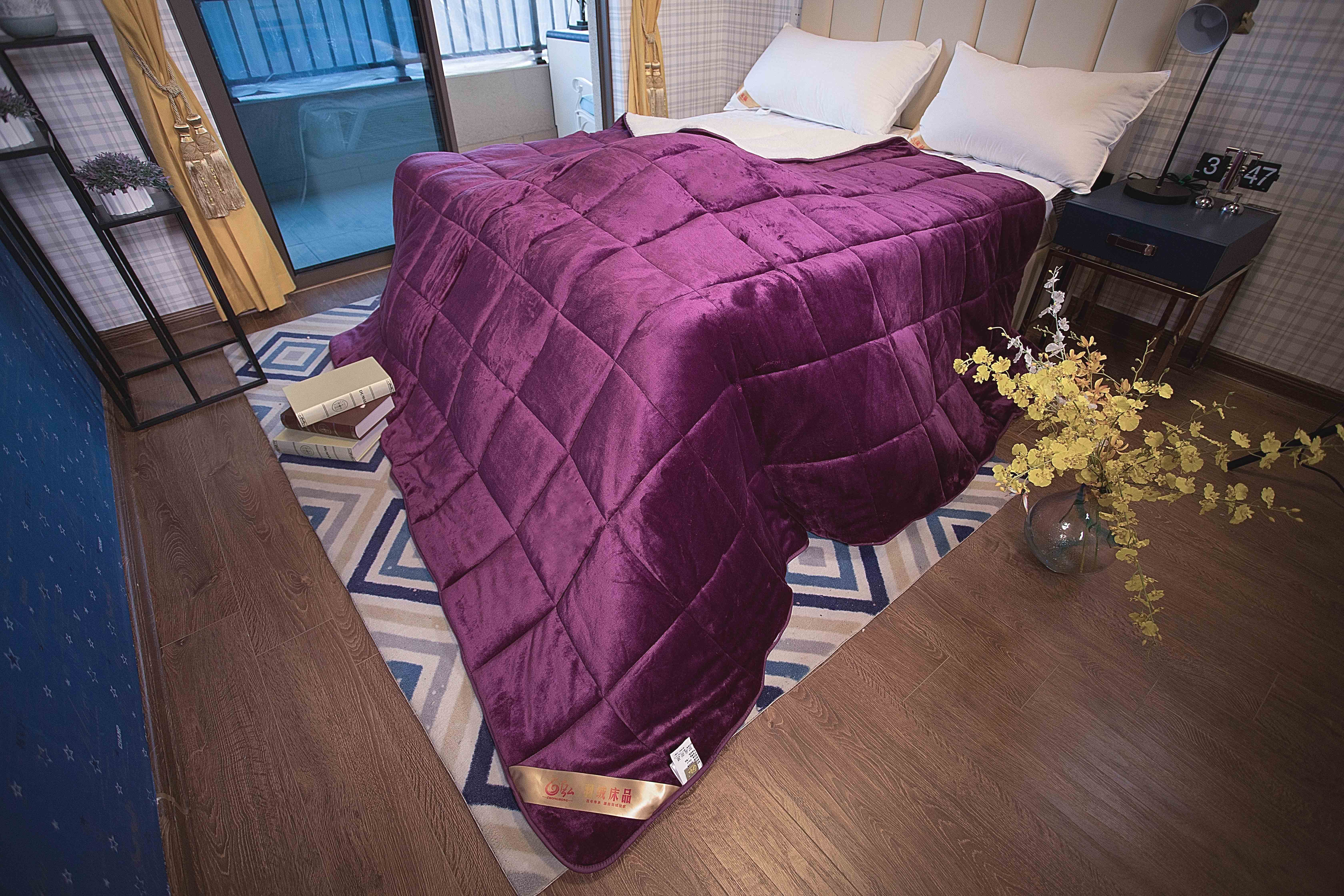 Sherpa and flannel blanket