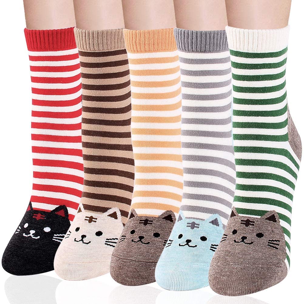 Women's lovely animal design FUNNY NOVELTY cotton ship socks