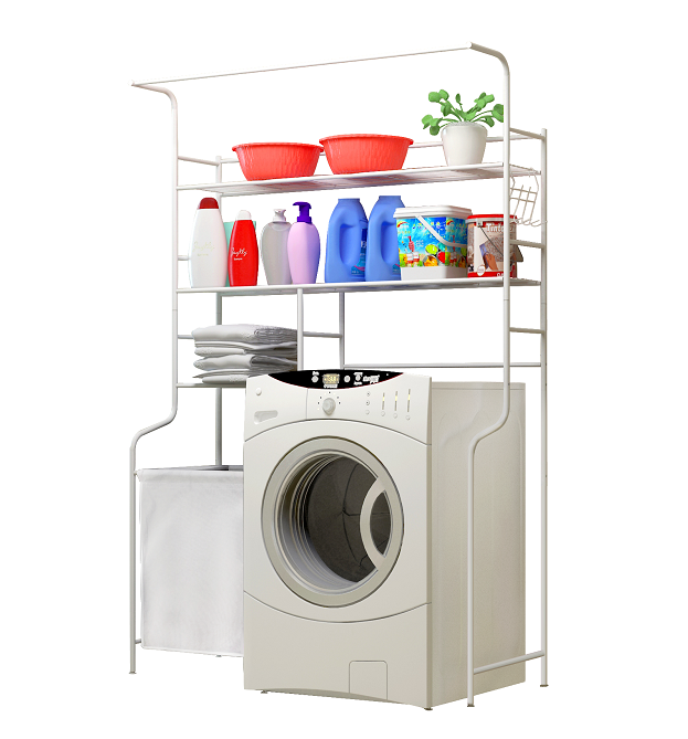 Washing machine with laundry hamper