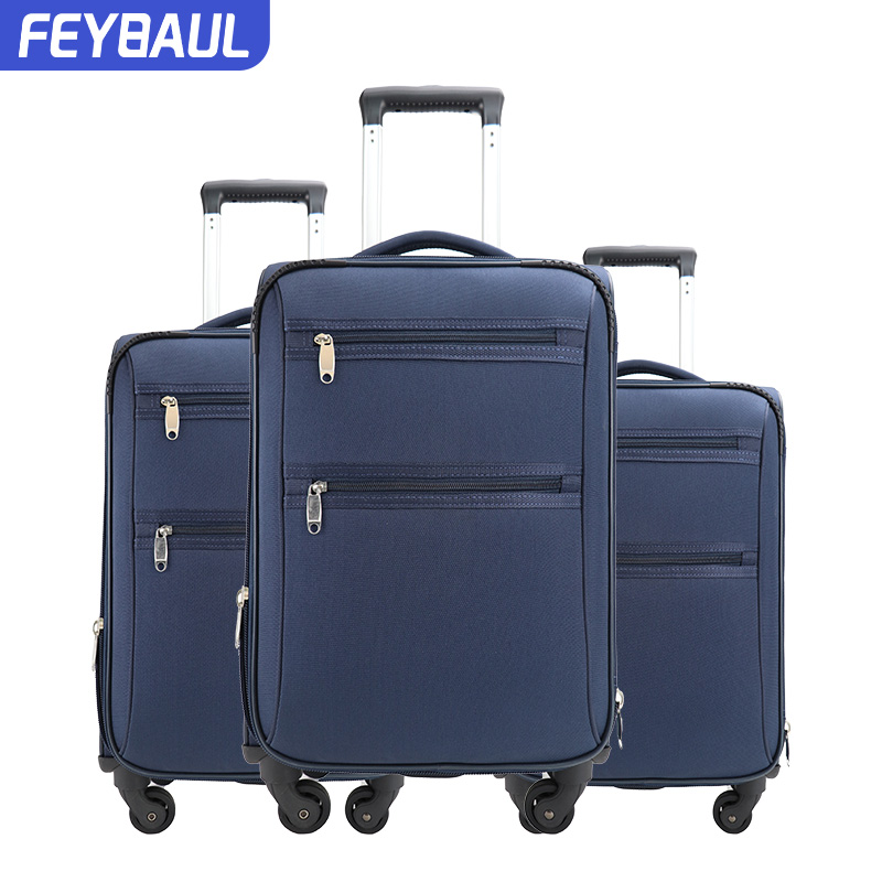 Large capacity trolley bag waterproof travel bag extended luggage bag for men and women