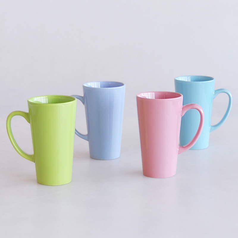 16oz solid color V shape stoneware coffee mug ceramic mug coffee mug